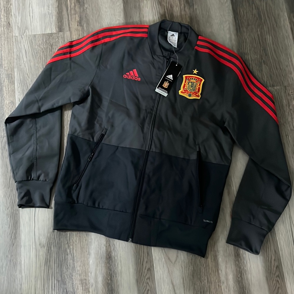 New - Adidas R.F.E.F Spain Soccer National Team Zip-Up Wind Jacket
